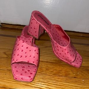 Jeffrey Campbell Pink Kitten Heel Mule